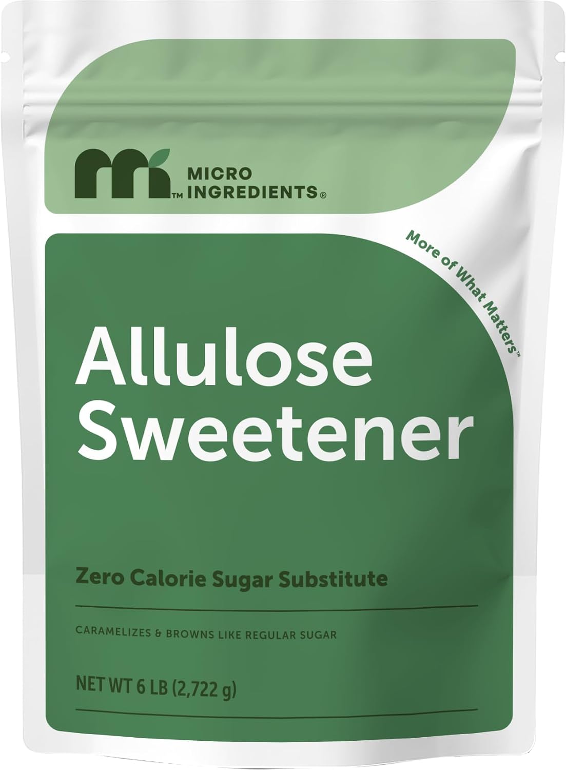 Micro Ingredients Allulose Sweetener, 6 lb, Zero Calorie | Plant Based | No Erythritol | No Aftertaste | Vegan Sugar Alternative | Great for Baking and Beverages | Keto Friendly