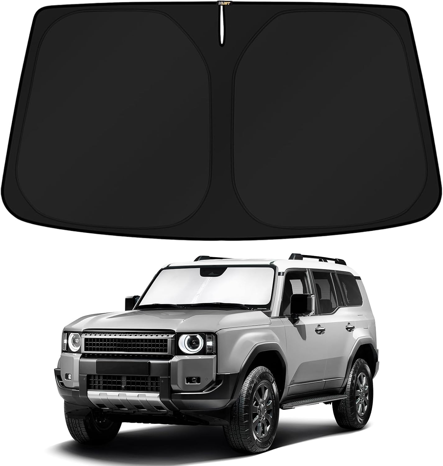 KUST Windshield Sun Shade for 2024 2025 2026 Toyota Land Cruiser Custom Fit Sunshade Foldable Sun Visor Protector Blocks UV Rays Keep Car Cooler