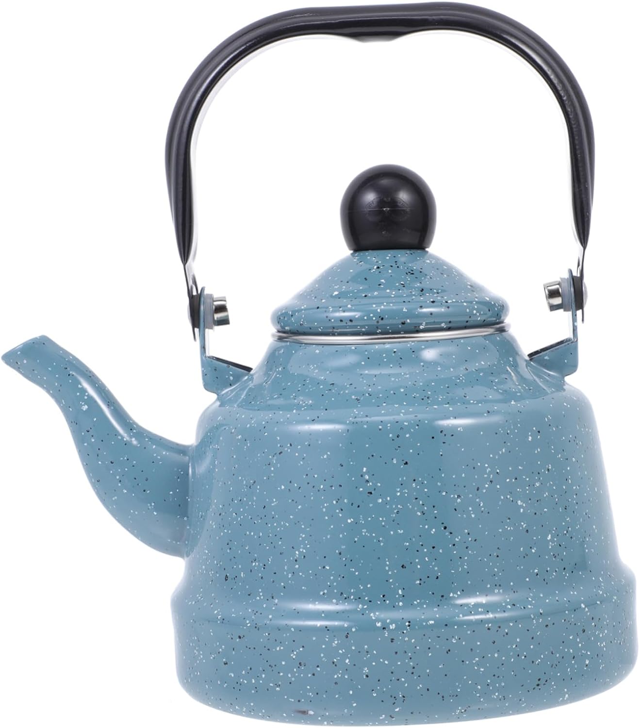 STOBAZA Vintage Enamel Tea Kettle Sturdy Stovetop Pot for Office Home Use for Brewing Tea Elegant Speckled Design Safe Material