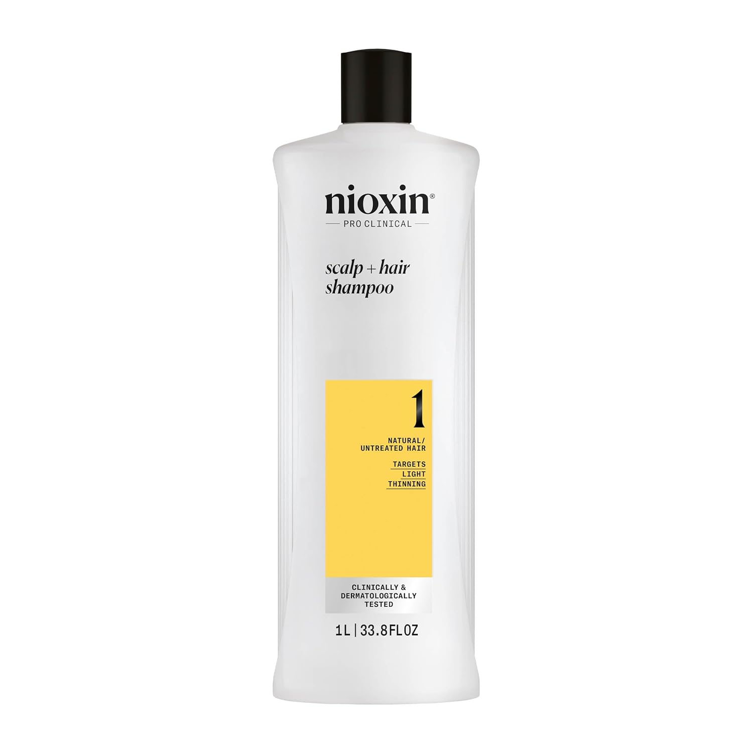 Nioxin System 1 Scalp + Hair Thickening Shampoo | For Natural Hair with Light Thinning | Strengthen Against Breakage with Niacinamide & Biotin