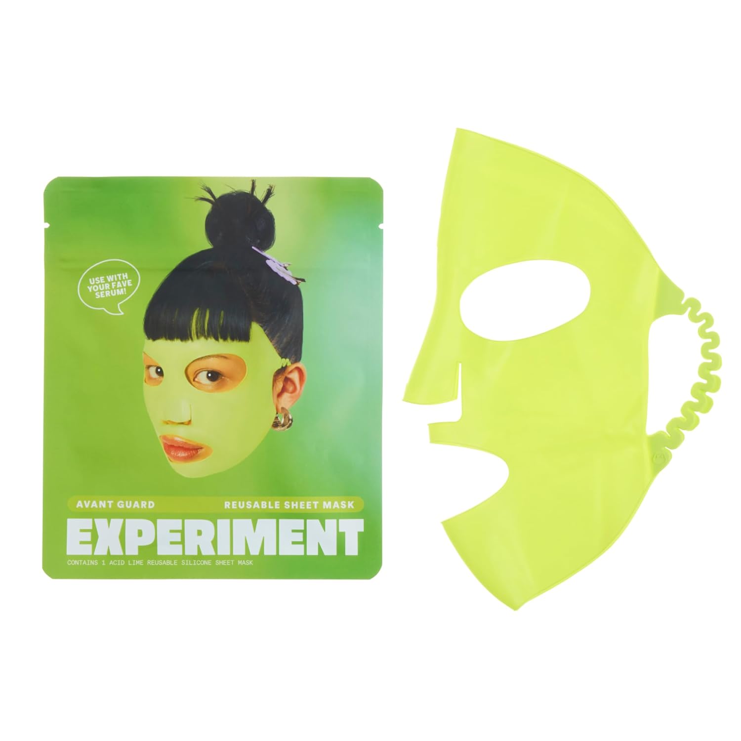 Avant Guard Reusable Silicone Sheet - Sustainable Sheet Alternative with Adjustable Ear Loops, 1 Single - Pair with Serums for a Custom Masking Experience (Original)