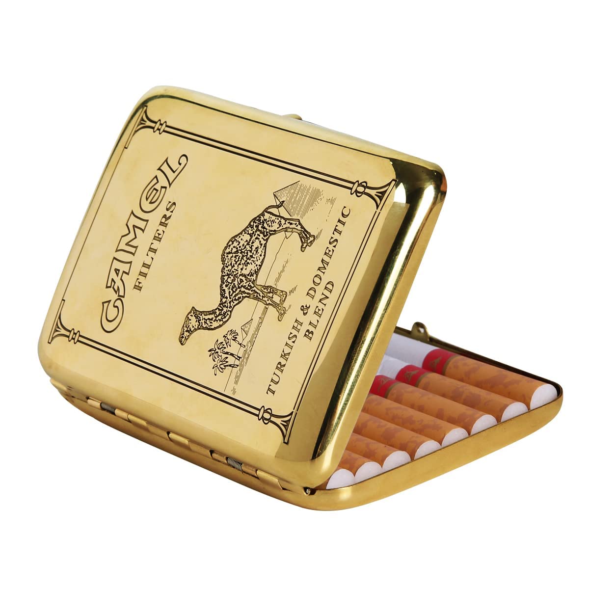 Vintage Copper Camel Cigarette Case - Portable, Waterproof, 9.5 x 7 cm