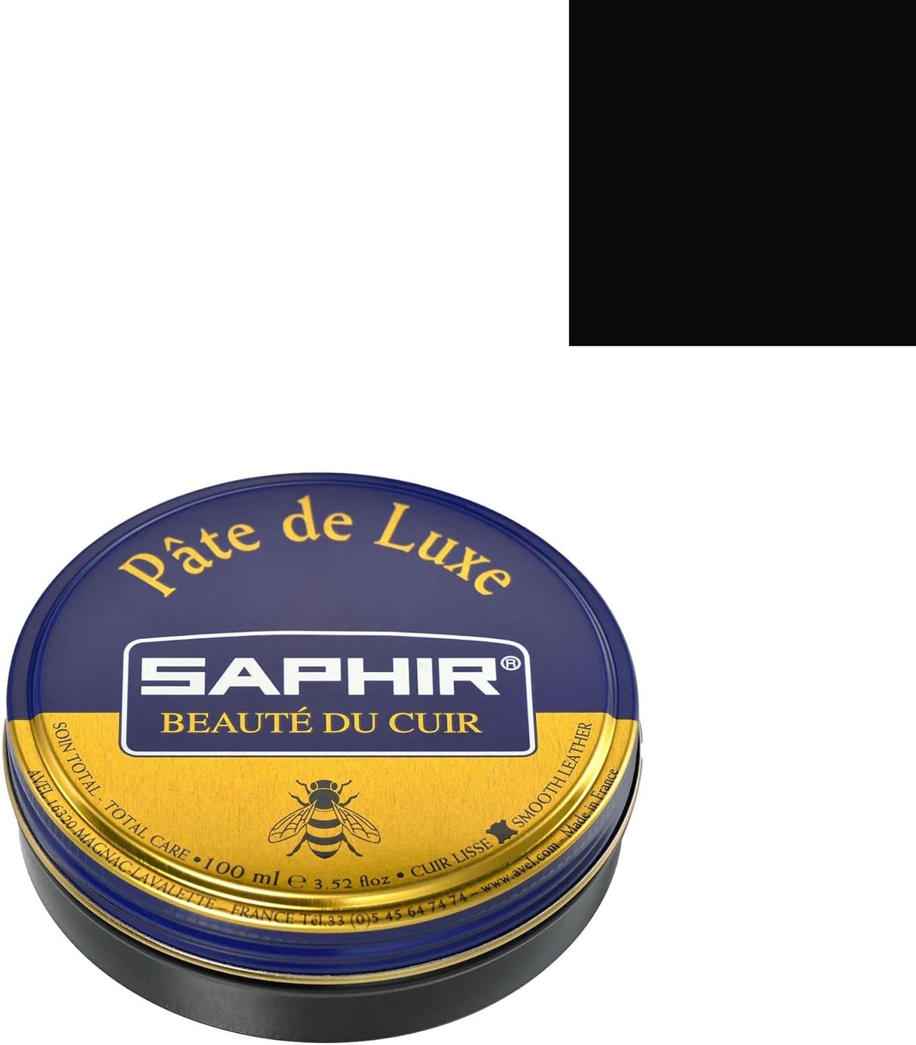 Saphir Shoe Polish Pate de Luxe 50ml Tin - Made in France - Blue Line