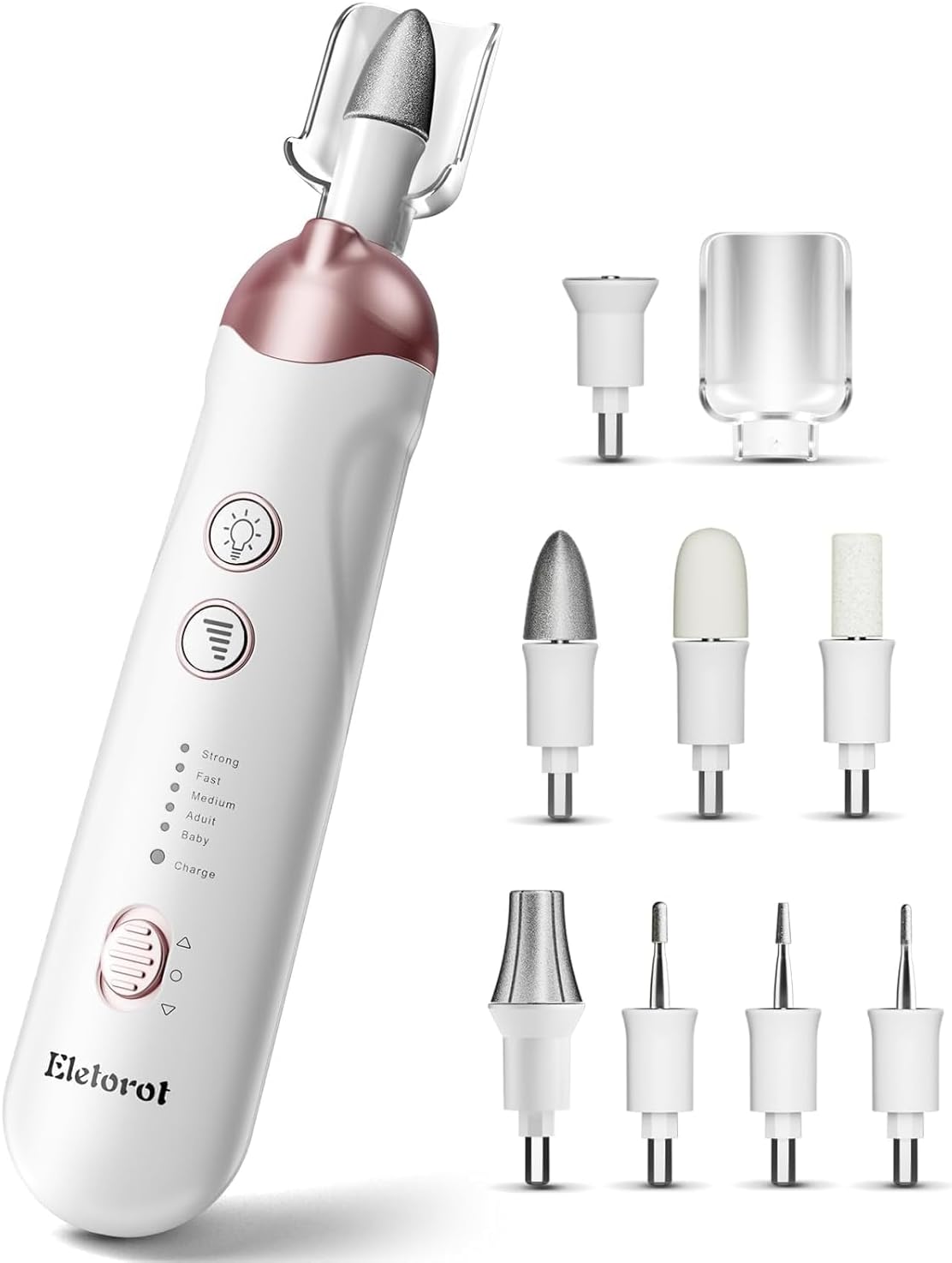 Eletorot Manicure and Pedicure Set for Feet Women, Mothers Day Gifts for Mum, Cordless Electric Nail Files, Rechargeable Nail Drill, Electric Toenail File for Thick Nails Cuticles Hard Skin Remover