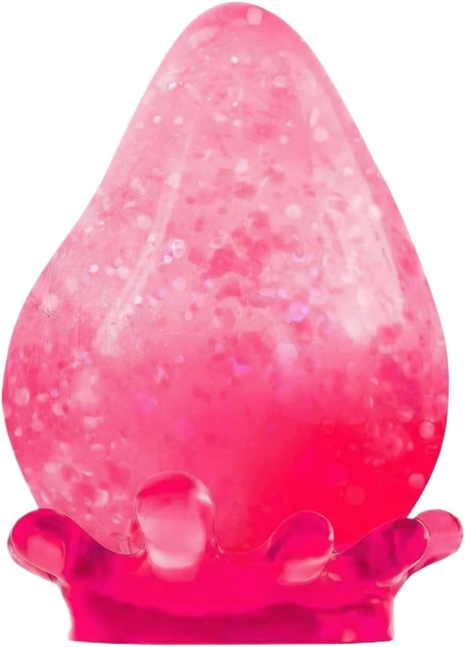 Water Drop Fidget Stress Ball, Squishy Stress Ball, Ice Squishy Stress Cube-Drop Malt Sugar Balls Sensory for Anxiety Stress Easter Party Favors (Pink)
