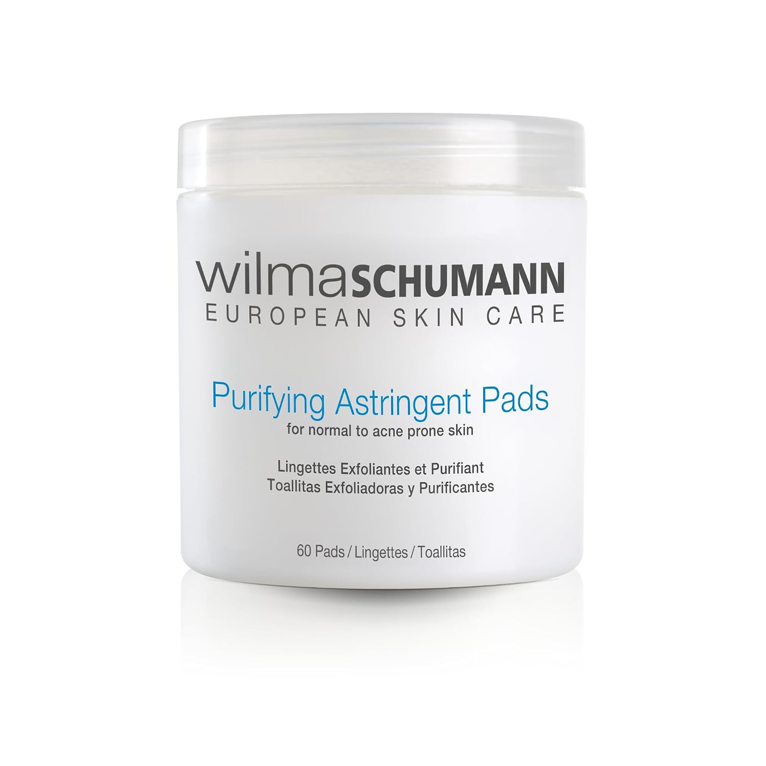 Purifying Astringent Pads - Remove Oil and Impurities, Formulated with Salicylic and Glycolic Acid - Skin Exfoliating Pads, Pack of 60 - Luxury Skin Care