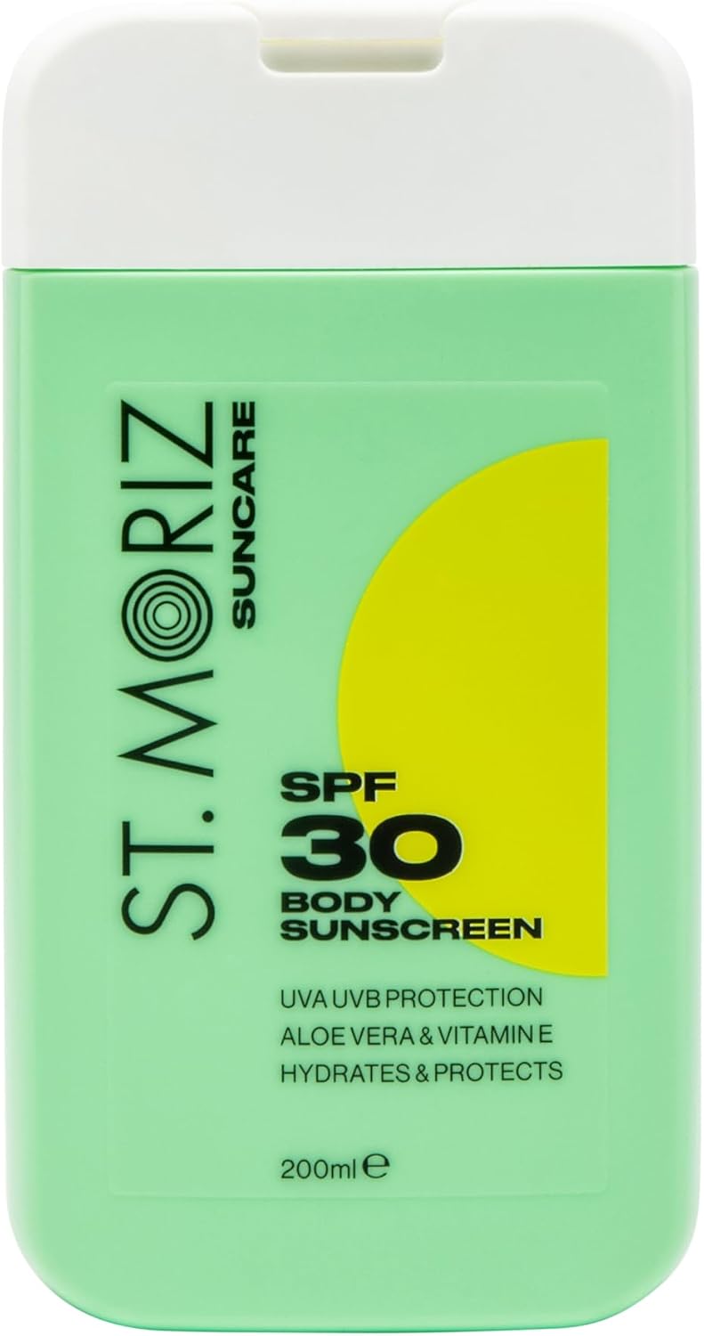 St Moriz Suncare SPF 30 Body Sunscreen | UVA & UVB Protection SPF 30 Daily Use Moisturising Sunscreen Body Lotion with Aloe Vera & Vitamin E | Dermatologically Tested | Vegan | Cruelty Free | 200ml