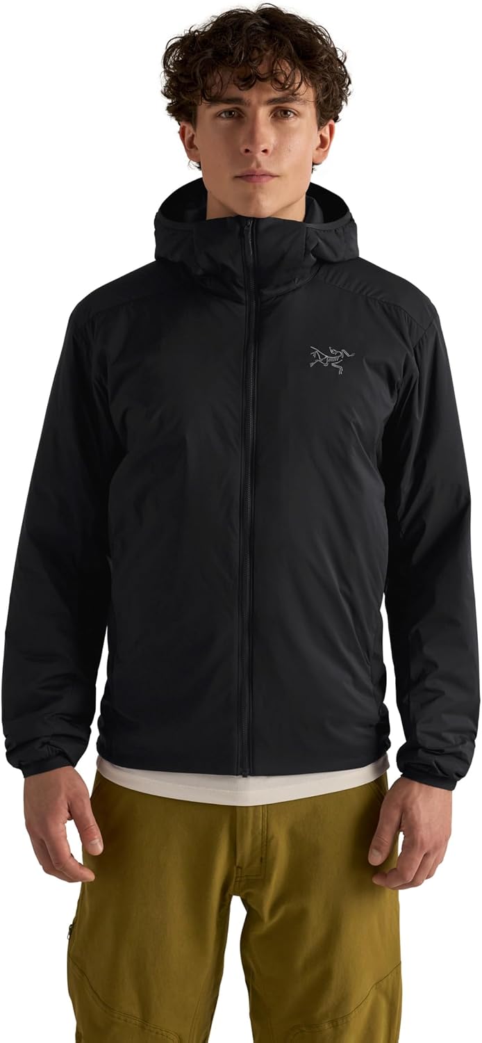 Arc'teryx Atom Hoody Men's - Redesign | Lightweight Insulated Jacket for Men with Hood | Moisture and Wind Resistance | Black, Small