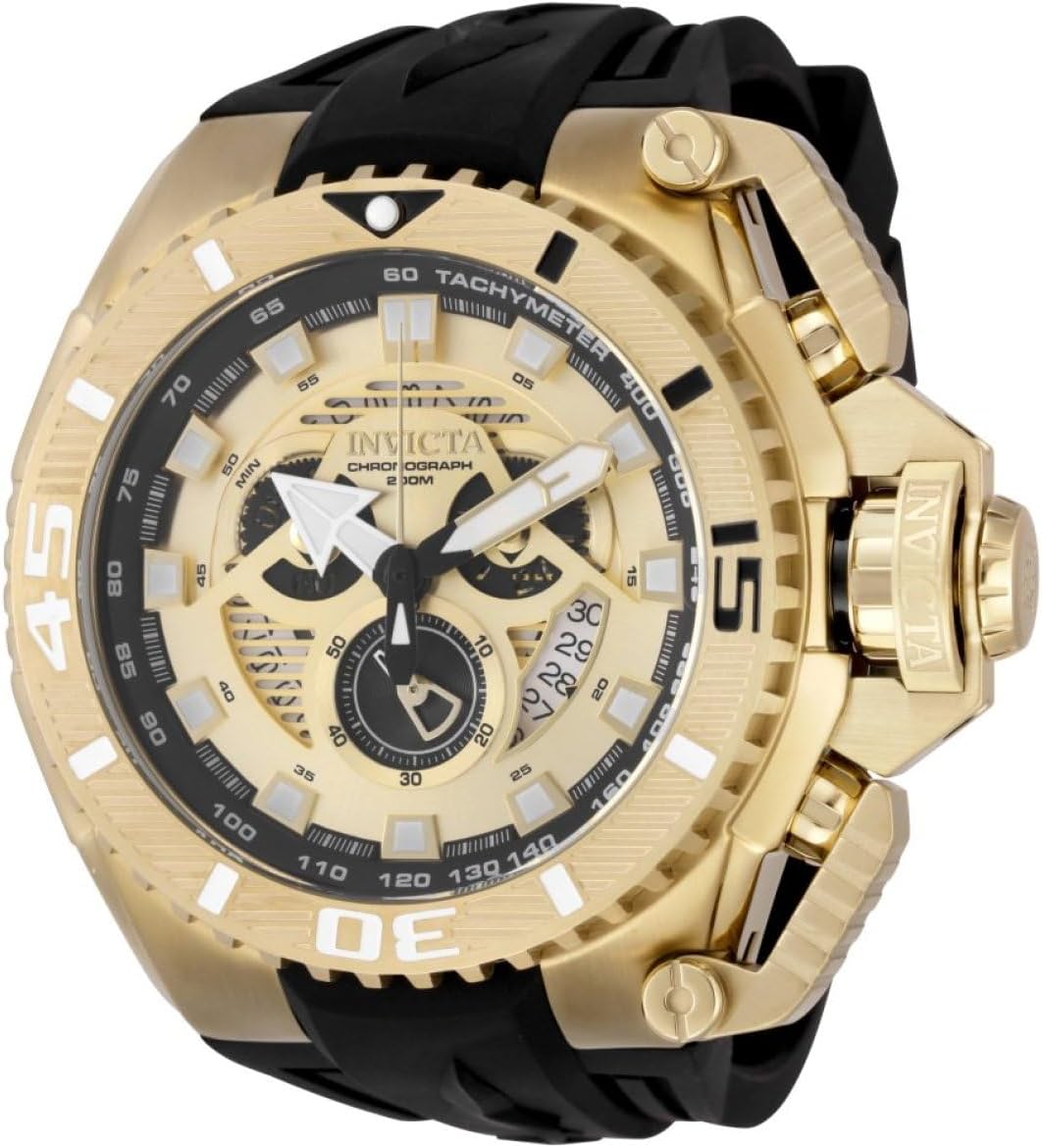 Invicta Sea Hunter Men 57mm Stainless Steel Gold Gold dial VK68A Quartz