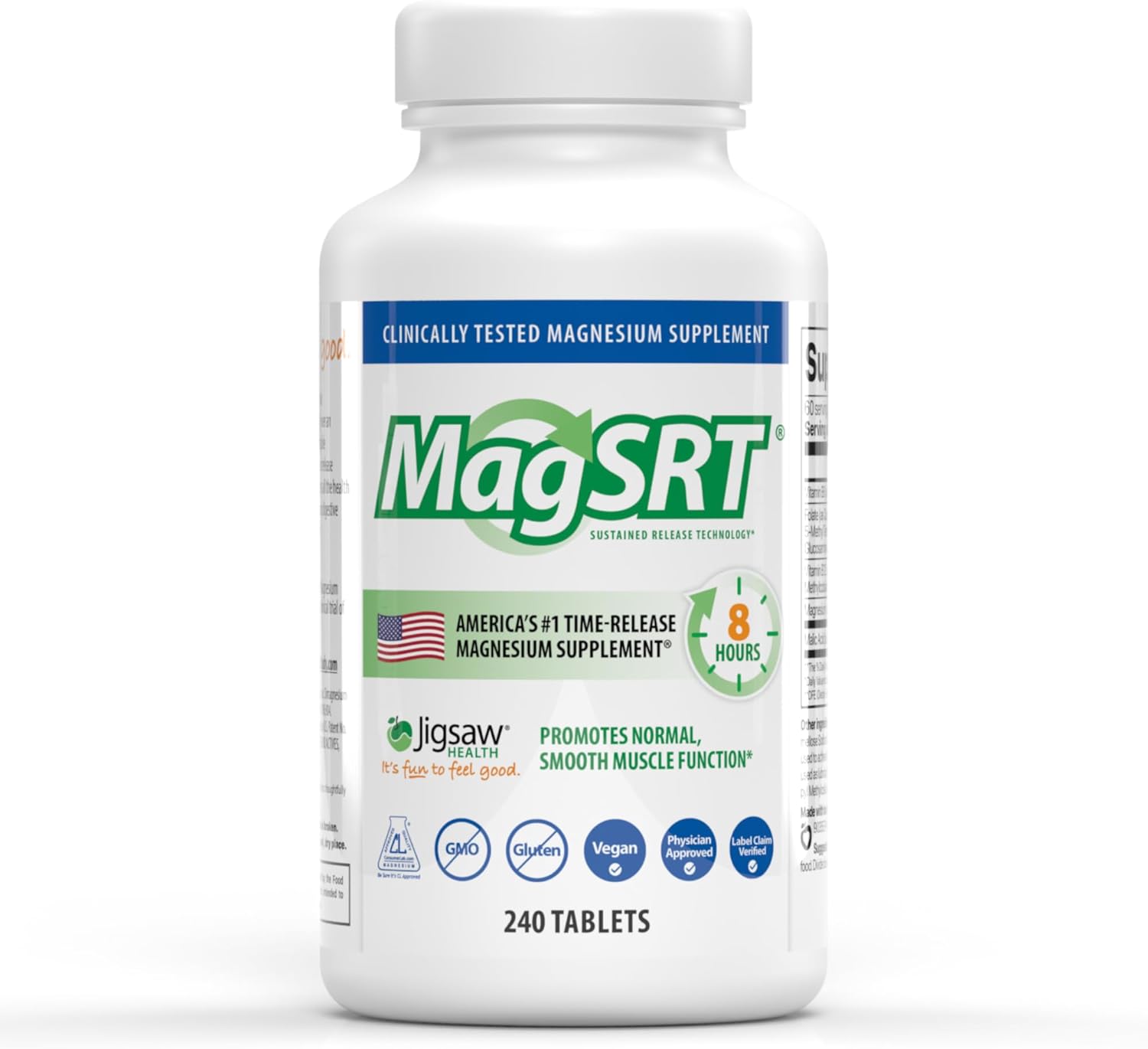 Jigsaw Healthjigsaw Magnesium W/Srt, 240T/Bottle.
