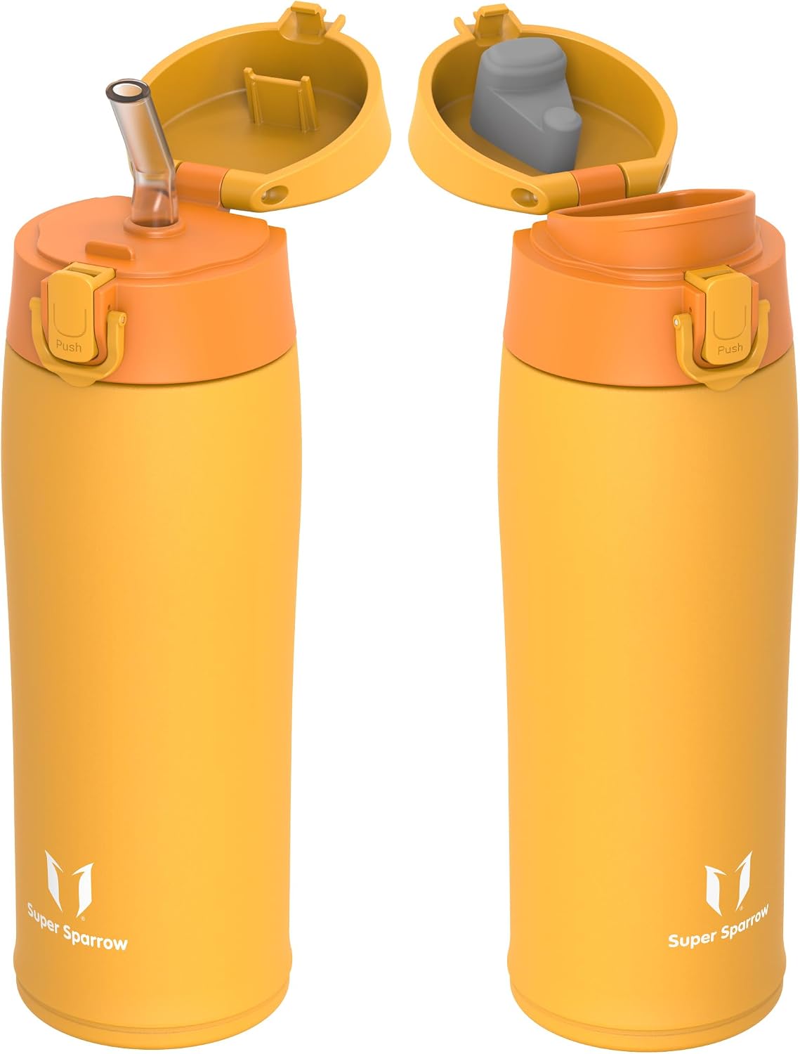 Sparrow Insulated Water Bottle 500/750/950ml Metal Bottle, Includes 2 Lids
