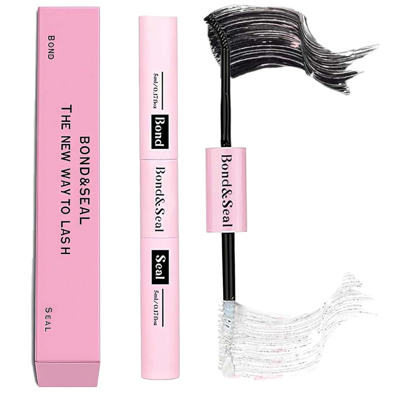 2-in-1 Lash Bond & Seal, Strong Hold Cluster Lash Glue for DIY Eyelash Extensions, Individual-Lashes Glue for Sensitive Eyes