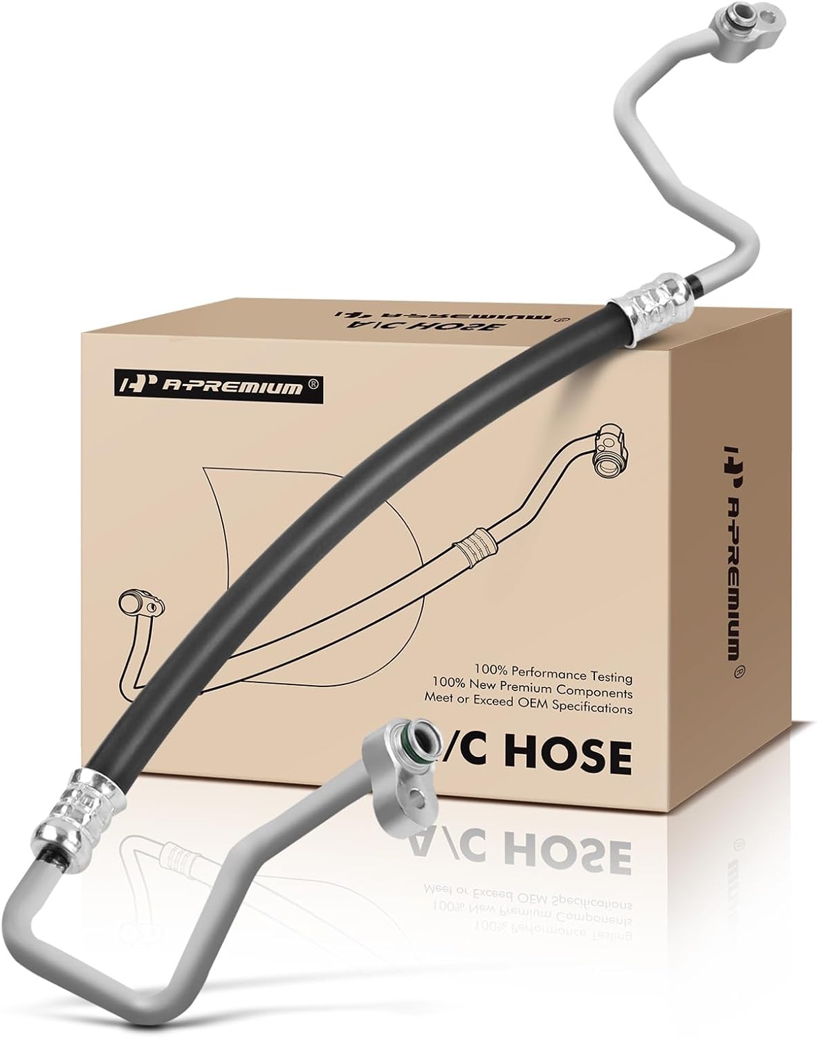 A-Premium A/C Discharge Line Hose Assembly Compatible with Honda CR-V 2007-2011 L4 2.4L, Compressor to Condenser