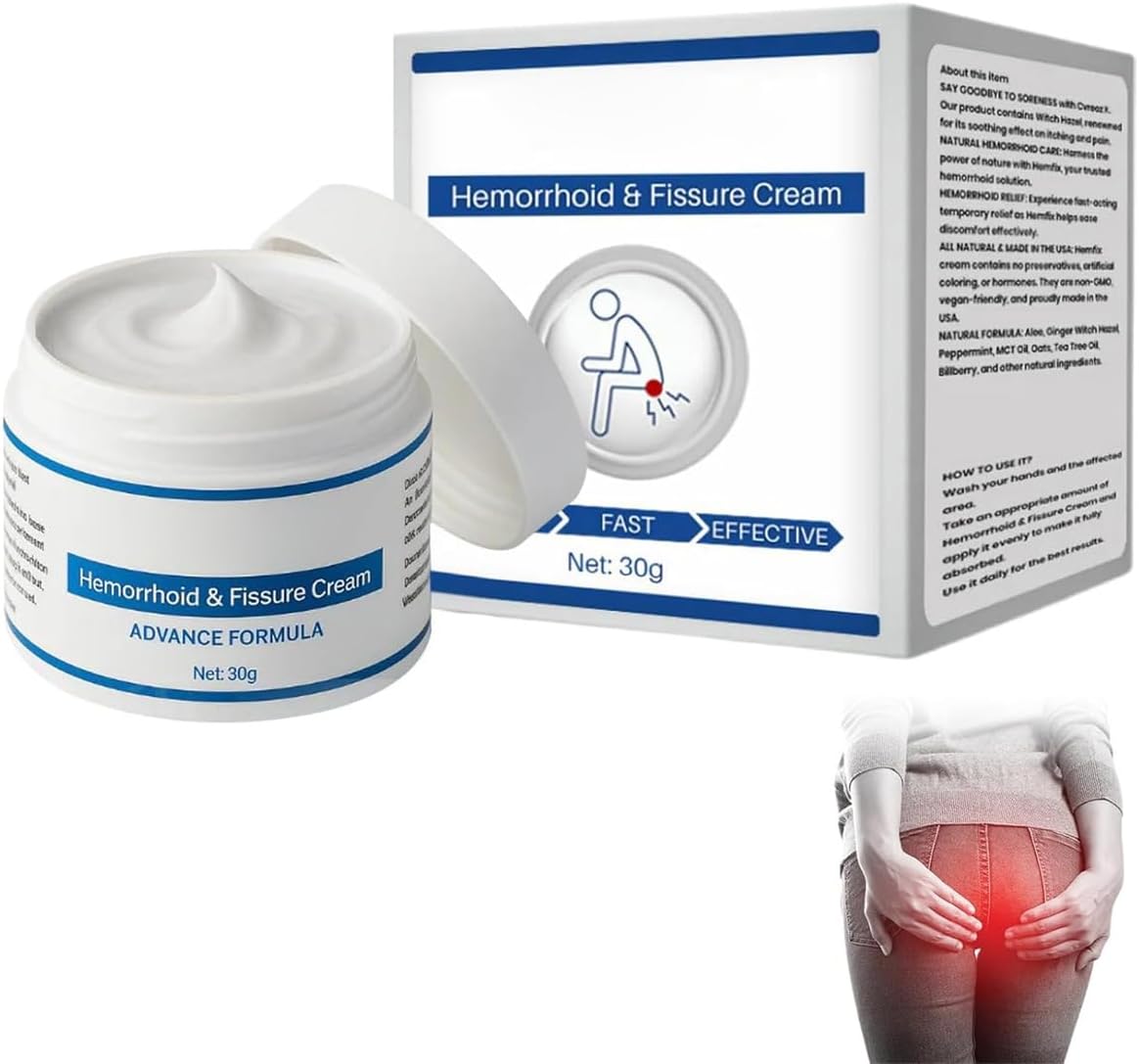 Hemorrhoid Fissure Cream,Professional Hemorrhoid Treatment Cream,Soothing Treatment Formula,Fast Acting Hemorrhoidcream for Swelling, Discomfort, and Itching (1)