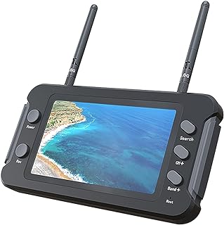 SoloGood FPV Monitor 4.3inch with DVR 5.8Ghz 40CH 800 x 480 IPS Drone Receiver Monitor Built in Battery for FPV Drone RC Cars