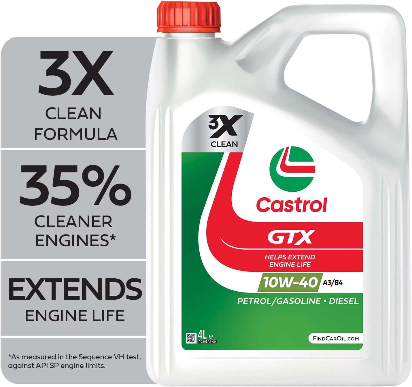 Castrol GTX 10W-40 A3 B4 Engine Oil 4L
