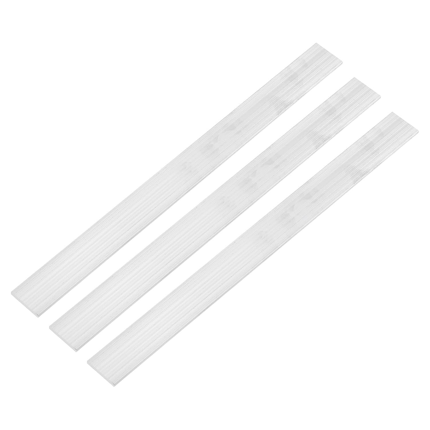 sourcing map 6061 Aluminum Square Flat Bar, 3pcs x 3mm x 25mm x 305mm