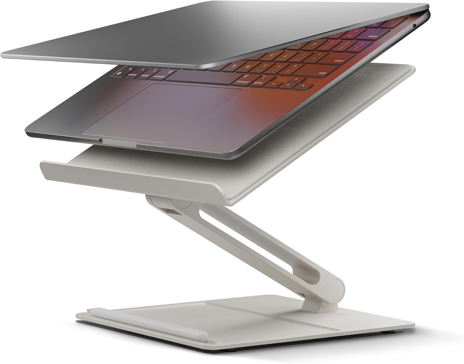 Native Union Desk Laptop Stand – Height Adjustable Ergonomic Computer Stand – Compatible with MacBook Air/Pro, iPad, Dell, HP, Lenovo, Microsoft Surface & Laptops & Tablets Up To 5kg (Sand Stone)
