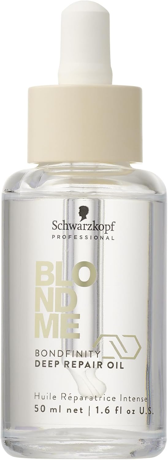 Schwarzkopf Professional BLONDME Bondfinity Deep Repair Oil Light Hair Oil Leave In Heat Protection Frizz Control Smoothing Porous Hair Repairing And Strengthening 50 ml