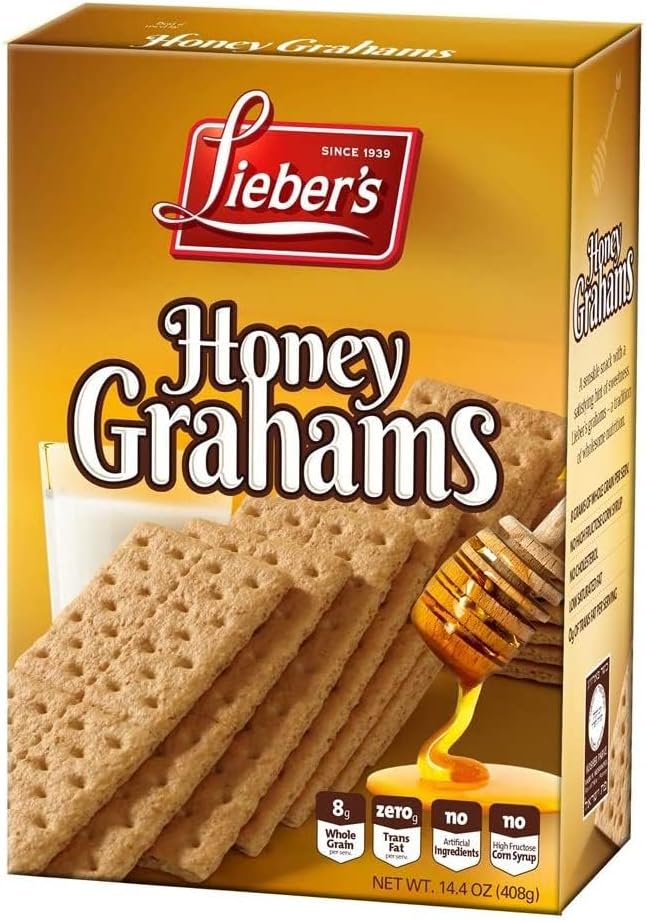 Lieber's Honey Graham Crackers 408g | Cholesterol Free, No Artificial Colours, 0g Trans Fat, Kosher