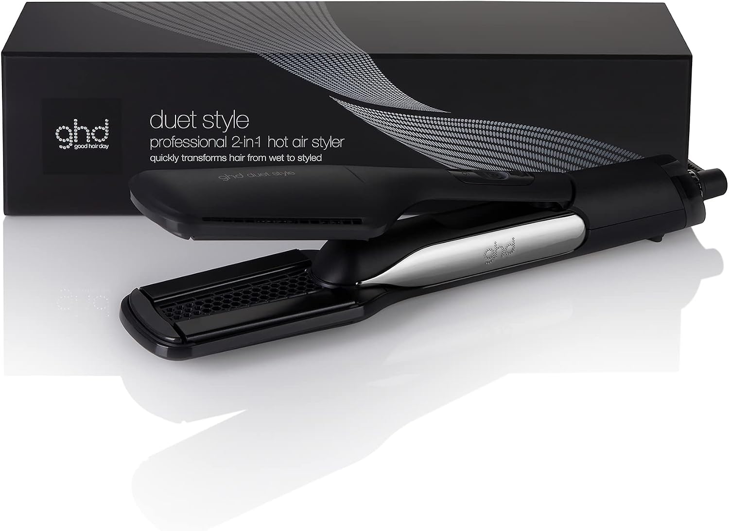 ghd Duet Style 2-in-1 Hot Air Styler - Wet to Styled with No Heat Damage, Frizz-Free Hair, More Shine - for All Hair Types (UK Plug)