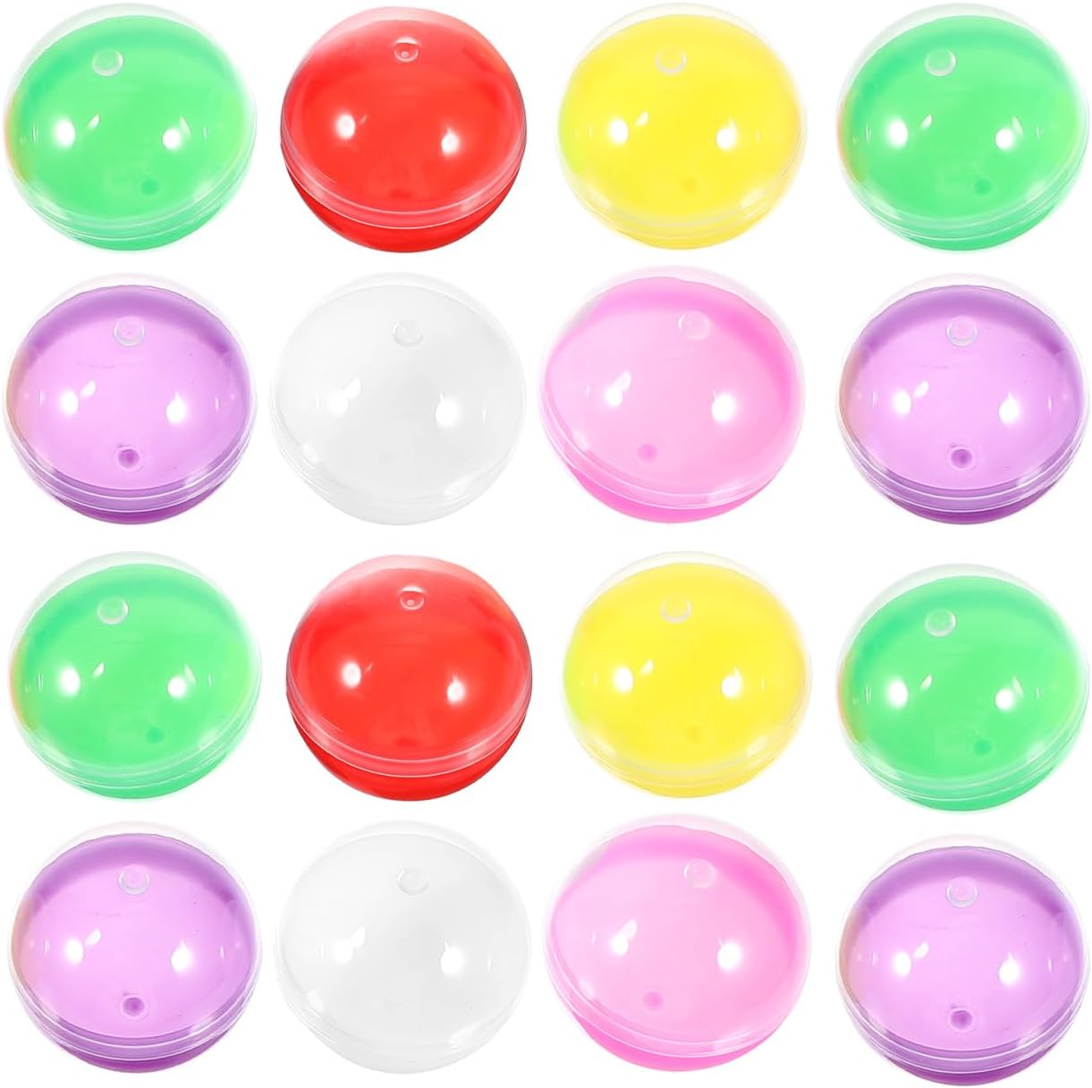 Zerodeko 1.1inch Vending Machine Capsules, 50pcs 28mm Round Empty Clear Gumball Machine Capsules Molds for Toy Gumball Containers Surprise Candy Party Favors