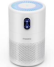 MOOKA Air Purifiers for Home Large Room up to 1076 ft², H13 True HEPA Air Filter Cleaner, Odor Eliminator, Remove Smoke Dust Pollen Pet Dander, Night Light(Available for California)