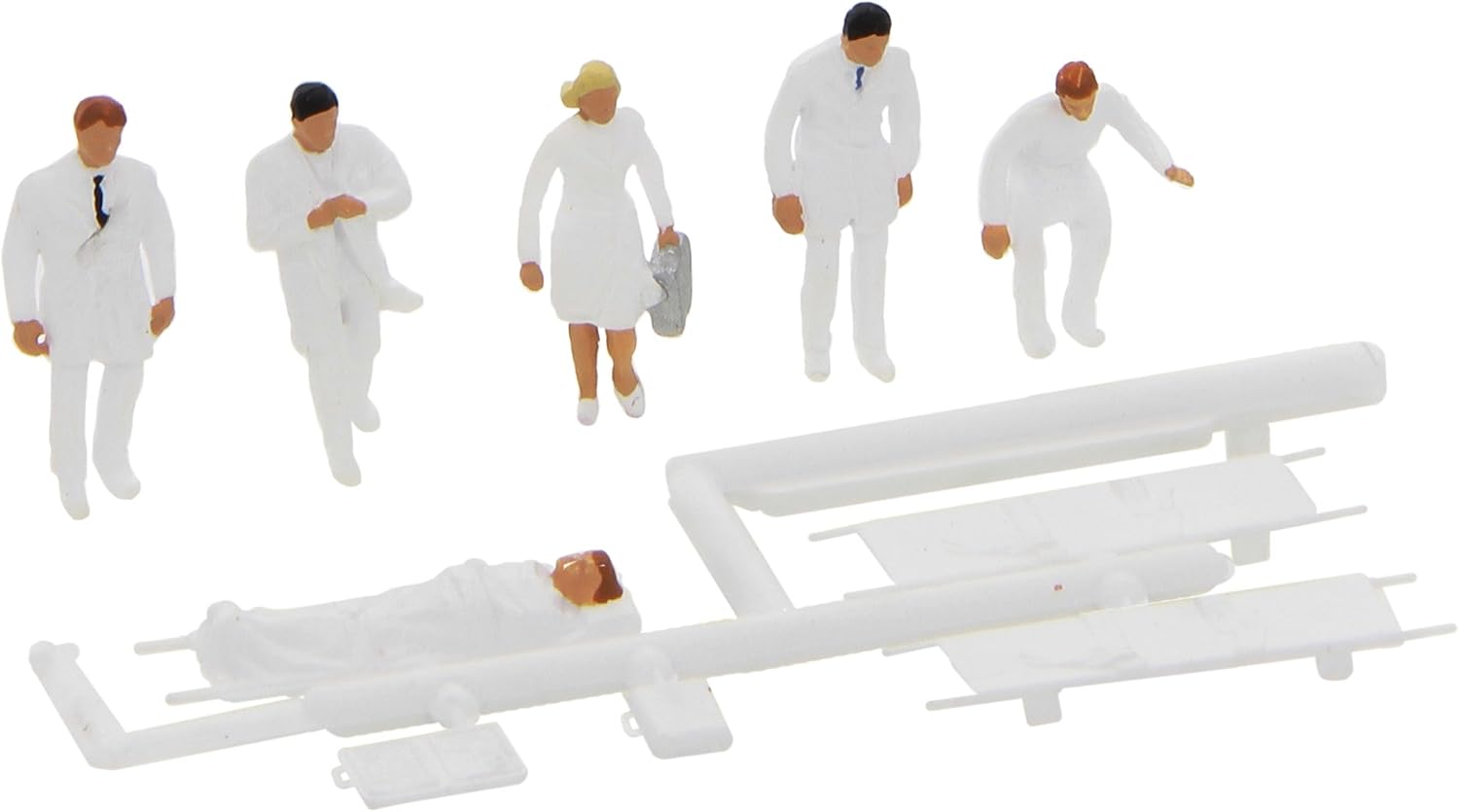 Preiser 10101 Emergency Team (5) with Stretcher Exclusive Figure Set