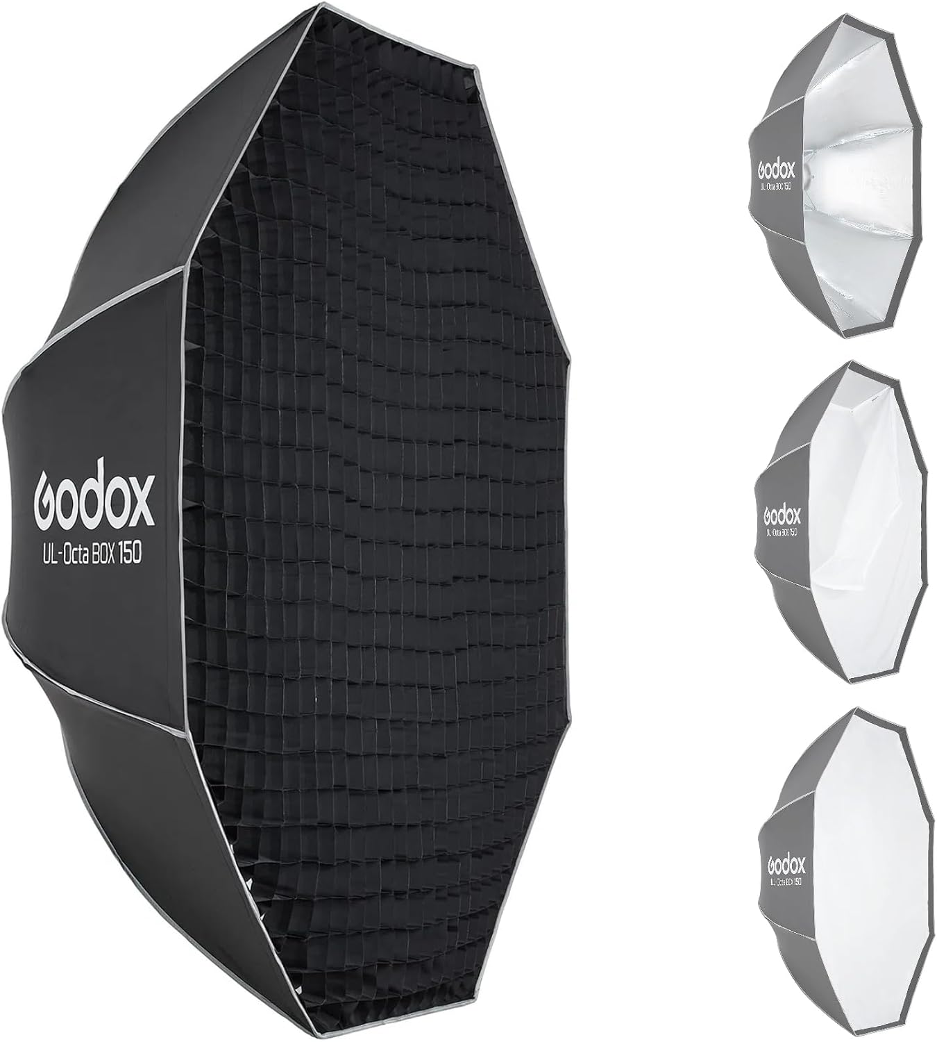 Godox Octa-150 59" Octagonal Softbox with Bowens Mount, 150cm Octa Portable Quick Release Foldable Soft Box with Grid, Diffuser for Godox/SMALLRIG/Neewer/Aputure