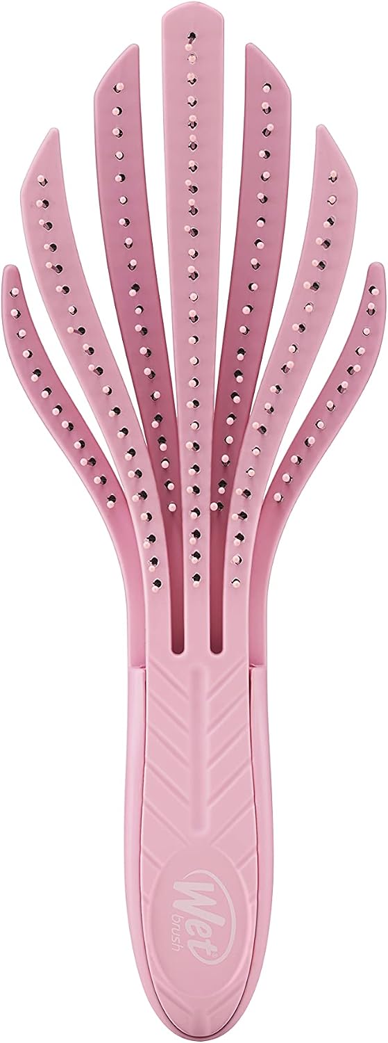 Wet Brush Go Green Curl Detangler Hairbrush, Made from Plant Based Plastic, Soft Intelliflex Bristles, For All Curl Types