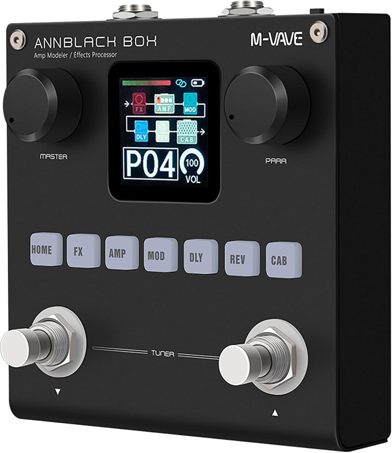 M-VAVE ANN Blackbox Guitar Effect Pedal Box Multi Effects Guitar Base Pedal with APP, Build in Battery