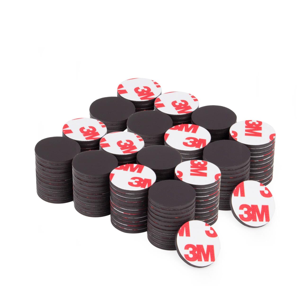 Round Magnets with Adhesive Backing, 120 Pieces 3M Adhesive Magnet Dots (Diameter 0.8’’ x 0.08”) Anisotropy Flexible Sticky Circle Magnets Tape for DIY Crafts