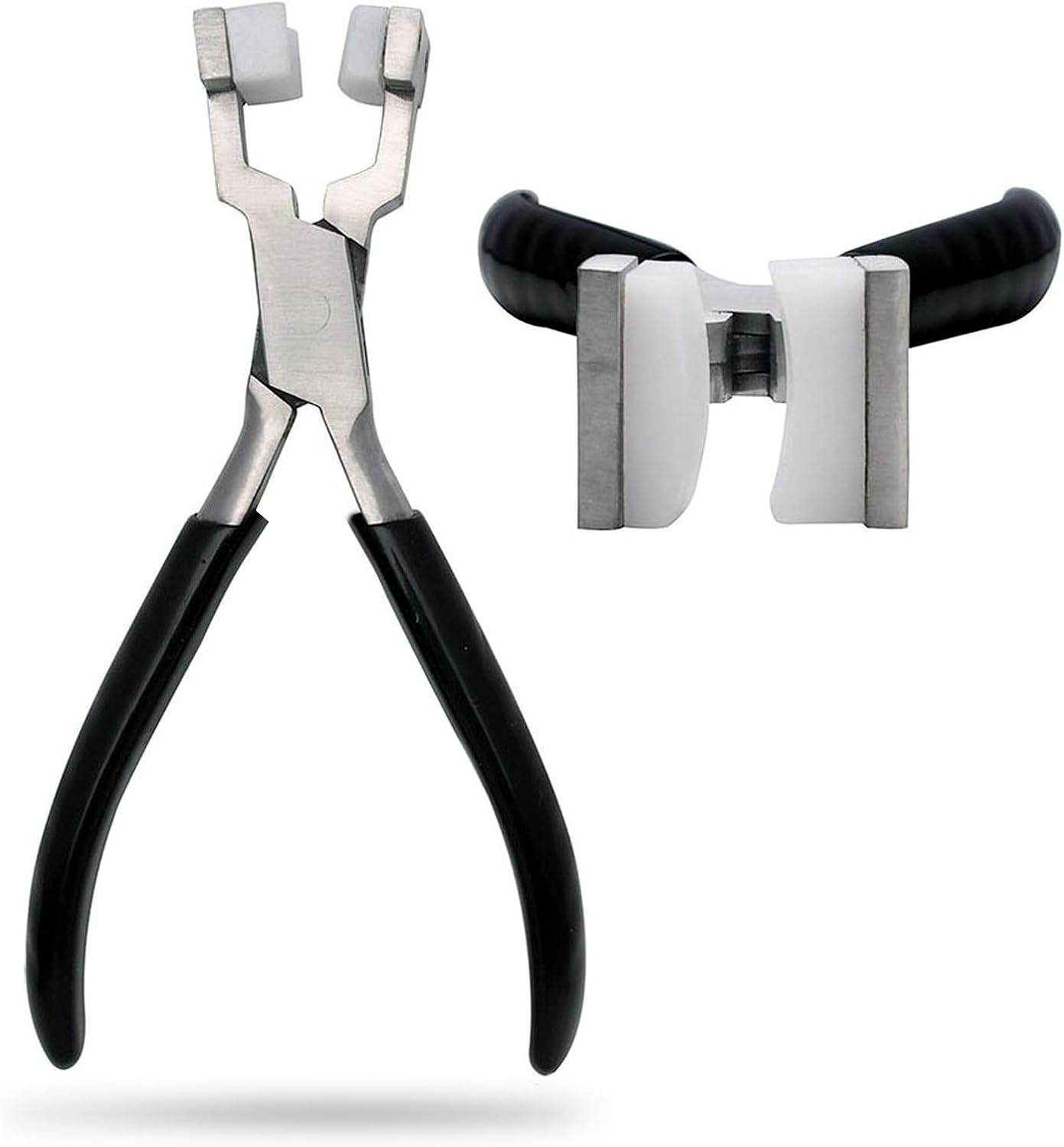 AAProTools 5-1/2" Nylon Jaw Ring Bending Pliers Jewelry Making Non-Marring Pliers (Black Dip)