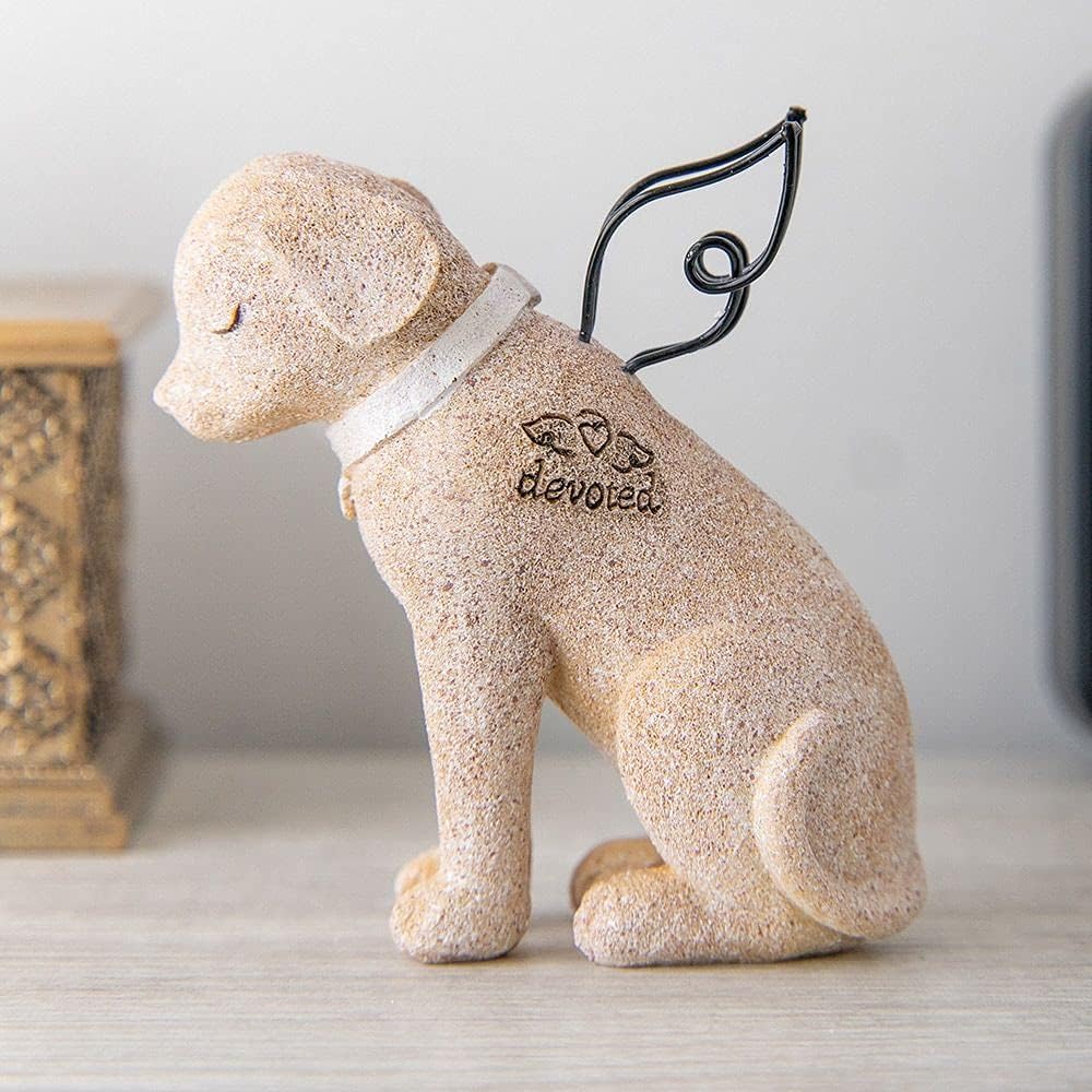 iHeartDogs Dog Memorial Angel Figurine - Devoted Pet Memorial Statue Gift