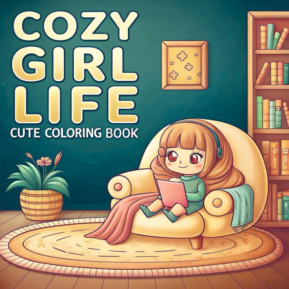 Cozy Girl Life: Bold & Easy Designs of Cute, Comfy & Groovy Moments: A feel-good collection of 40 bold and easy designs celebrating the simple joys of cozy living.