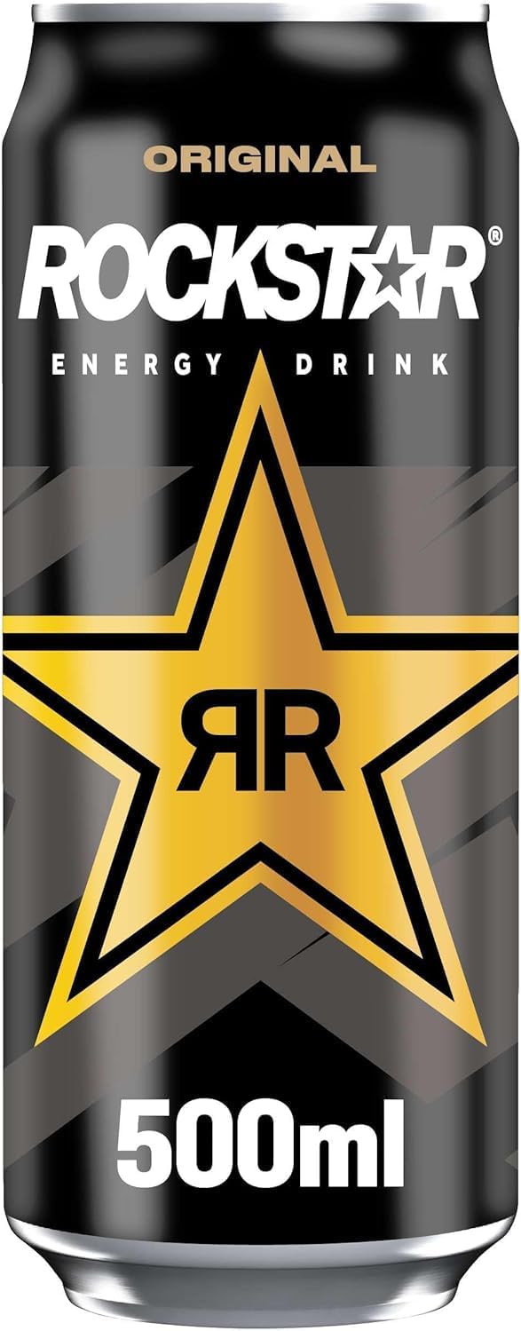 24 x Rockstar Energy Drink - Original - Non-Alcoholic 500ml - 200 mg Caffeine Delicious Tasty And Twisty Treat With Your Family And Friends For All Occasions
