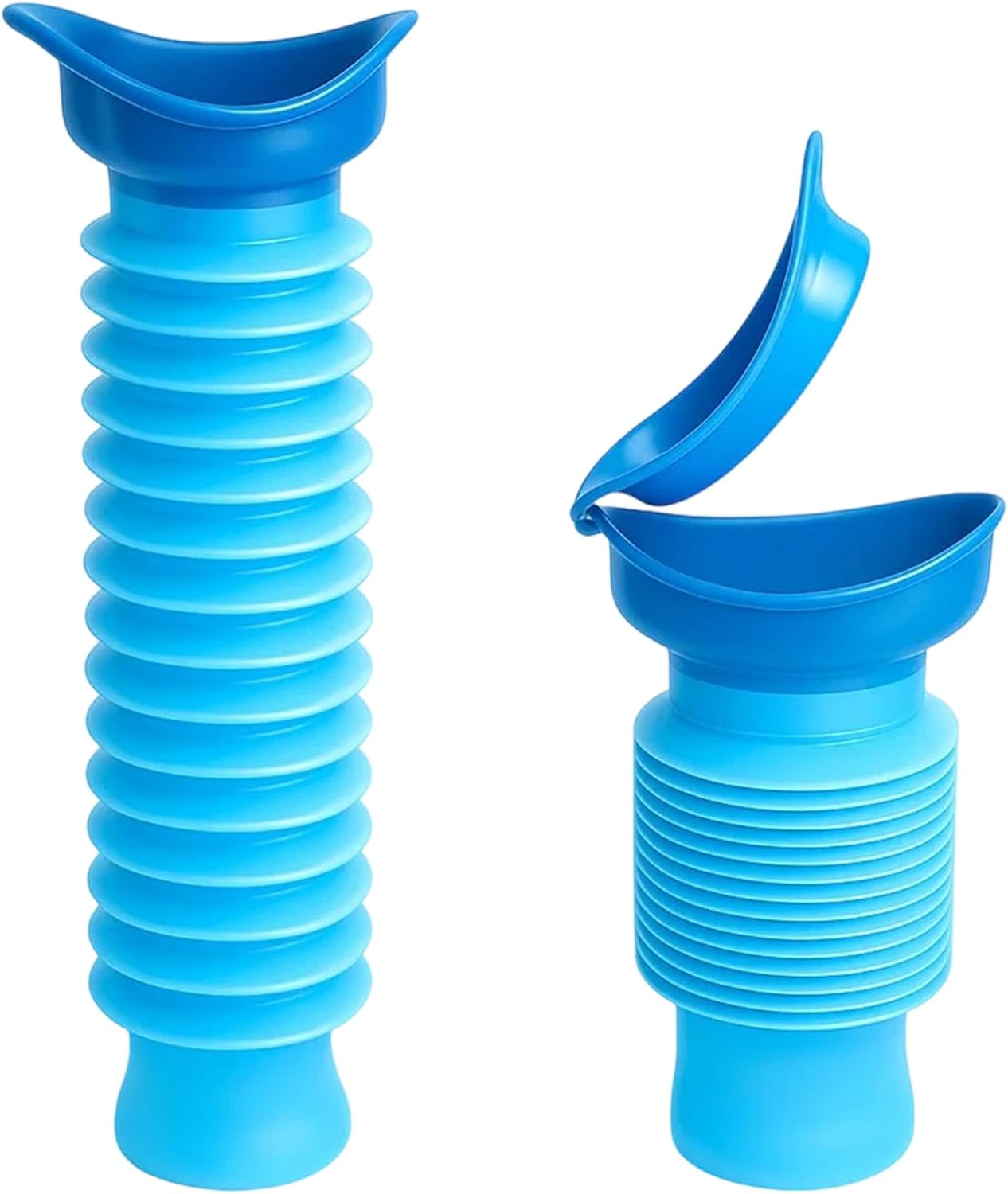 2Pcs Urinal Bottle, Portable Travel Urinal for Men, Collapsible Pee Bottle for Camping, Road Trips, Emergencies, Truck Drivers, Mobility Aid, She Wee, Urine Bottles Male