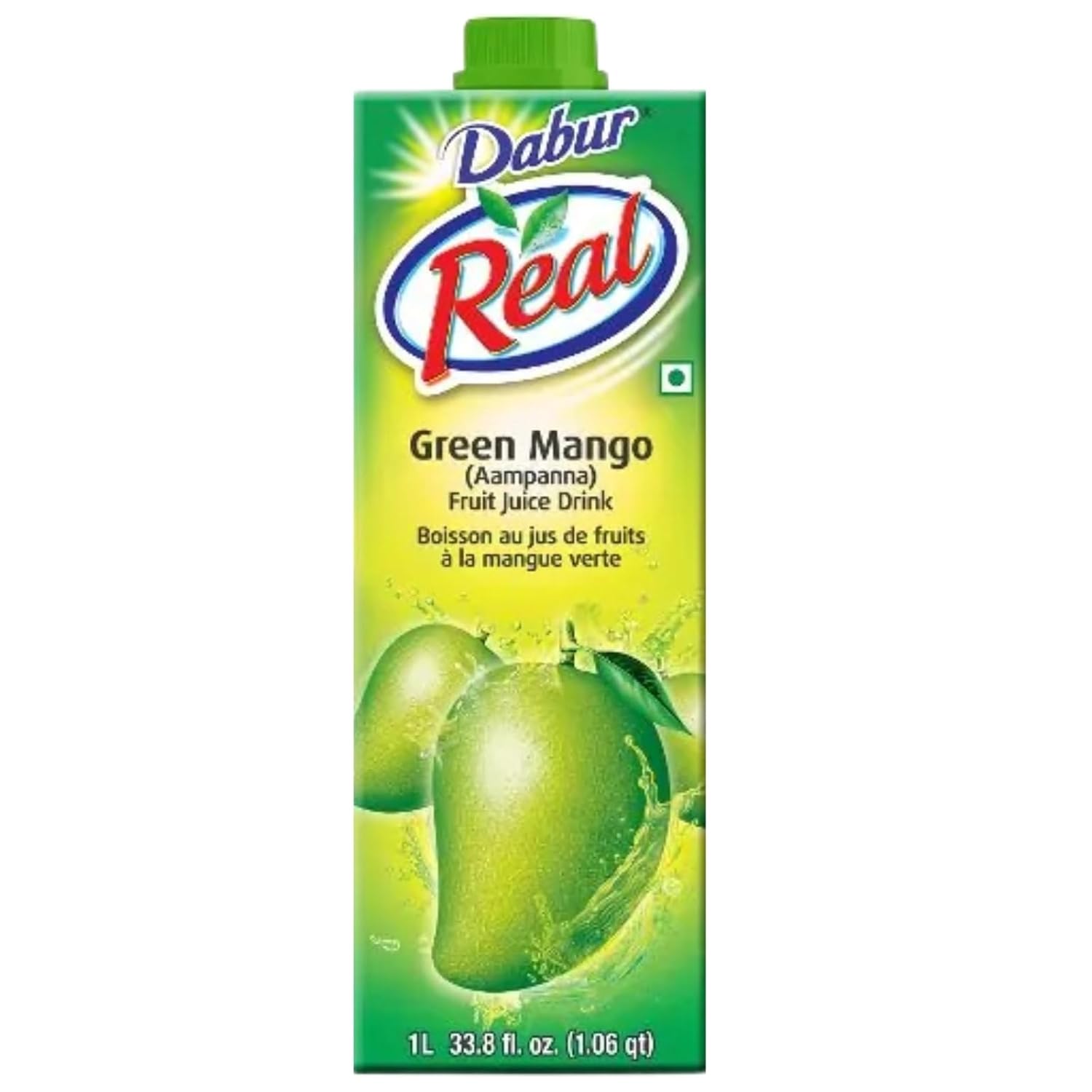 Dabur Real Green Mango/Aampanna Fruit (Cocktail/Mocktail) Juice Drink 1 Ltr [pack of 3]