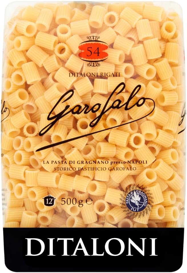 Garofalo Ditaloni Rigate Italian Soup Pasta - Vegan and Small Pasta Shapes, 500g (Pack of 1)