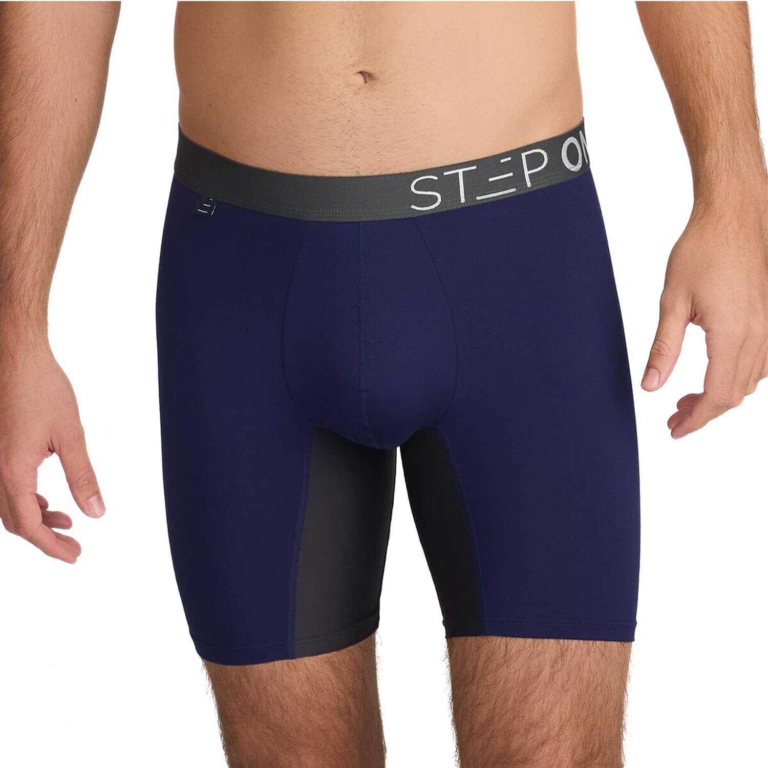 STEP ONE Mens Boxer Briefs, 1 Pair, Anti Chafing Mens Underwear, Comfortable Moisture-Wicking Boxers for Men with 3D Pouch