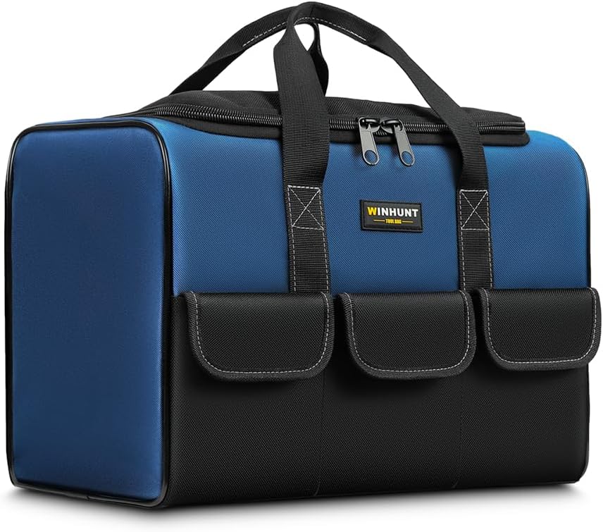 WINHUNT Tool Bag, Multi-pockets Tool Organiser, 600 Denier Blue DIY Tools Bag (35cm)