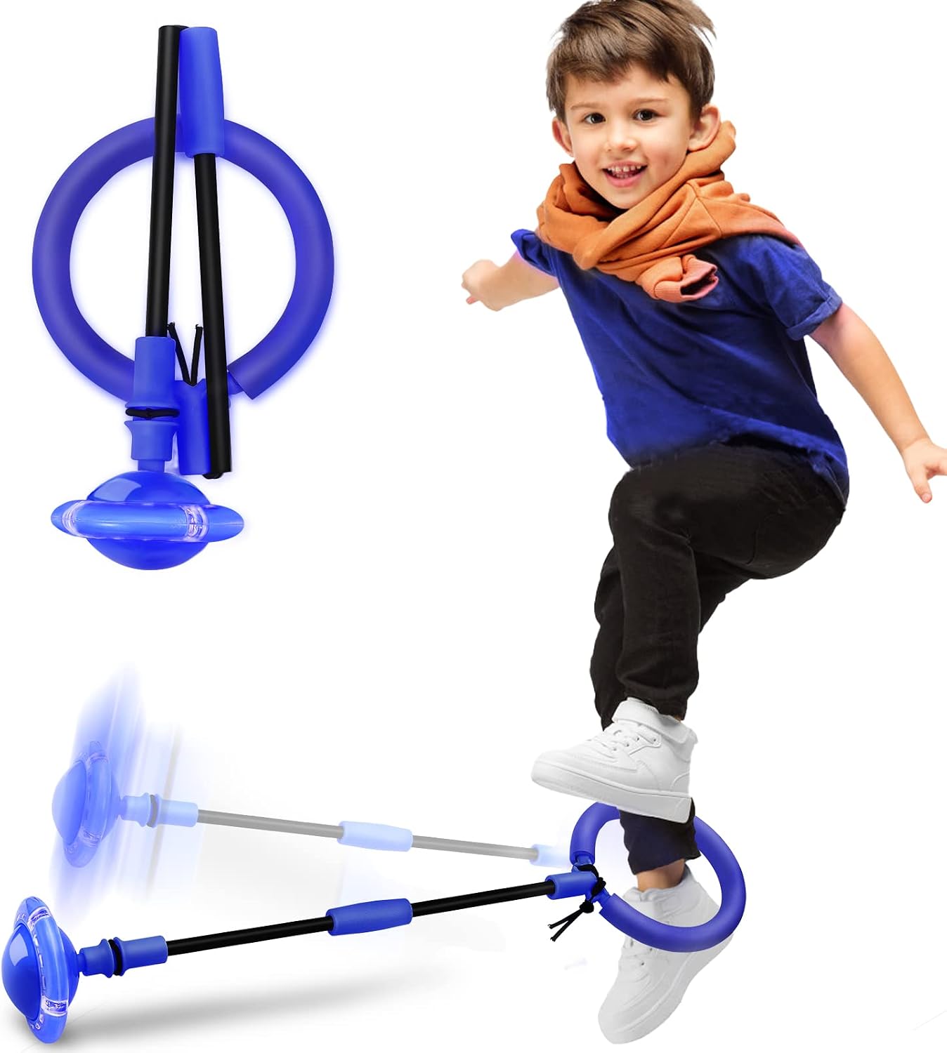 Skip Ball, Portable Foldable Colorful Flash Wheel Swing Ball, Kids Toys for Girls & Boys, Sports Fitness Toys for Kids & Adults. Gifts for Mom Women & Girls Toys Age 5-10 Years
