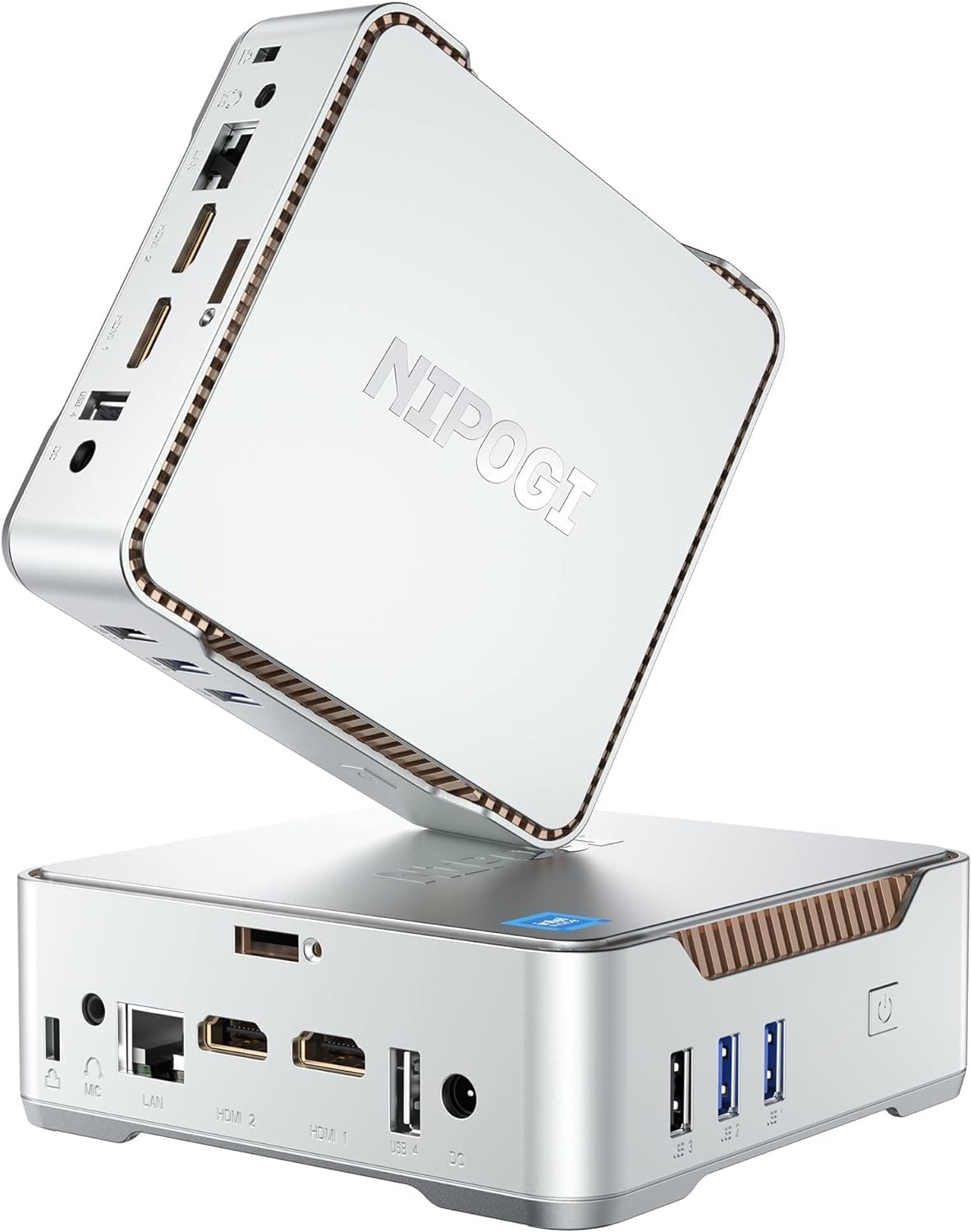 NiPoGi Mini PC Windows 11 Pro Mini PC Intel Alder Lake-N95 (Βeat N5105, up to 3.4GHz) 16GB RAM+512GB M.2 SSD Mini Computer Desktop Mini Computer 4K Dual Display/HDMI/WiFi/BT for Home/Business/School