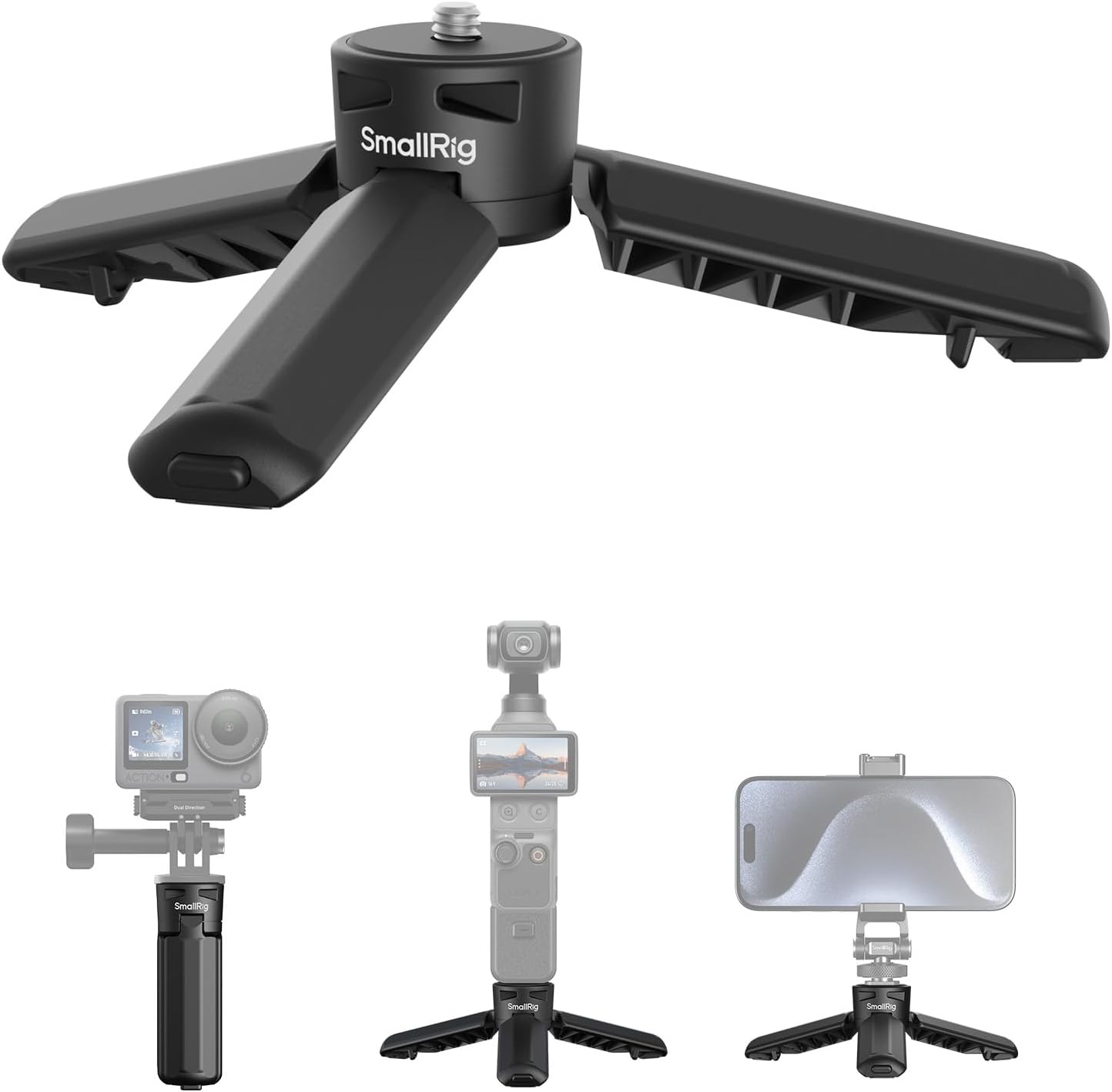 SMALLRIG Action Camera Tripod for DJI Osmo Pocket/Action, for Insta360 Luna