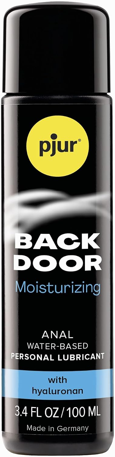pjur Back Door Moisturizing Water Based Lubricant, Long-Lasting Glide with Hyaluron, Gentle Formula for Sensitive Use, Toy-Compatible - 100ml / 3.4 fl oz