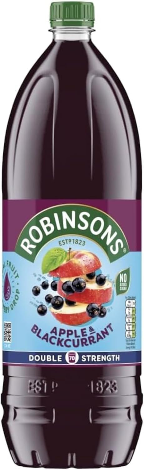 Robinsons Double Strength Apple & Blackcurrant No Added Sugar Squash 1.75L