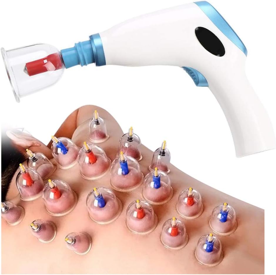 ELQ Electric Vacuum Cupping Set, Body Cupping Therapy Kit for Anti Cellulite, Body Lymph Drainage, Pain Relief Massage
