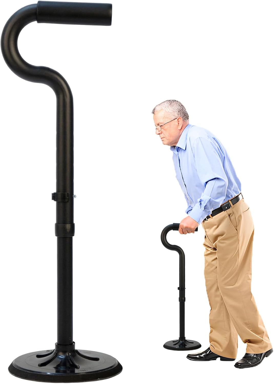 Adjustable Mobility Aid Tool, Standing Aid, Elderly Stand Assist, Seniors and Disabled Bend The Handle, Stable Supports Equipment for Rising Indoors, Garden Work, Outdoor Work, Doing Housework