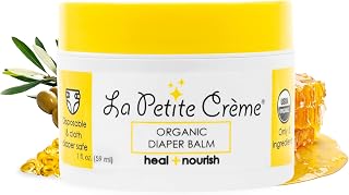 French Organic Diaper Balm (1 oz) - Healing & Nourishing Diaper Cream - Gentle & Safe Liniment Baby Lotion - USDA Certified Organic - Baby Essentials for Newborn