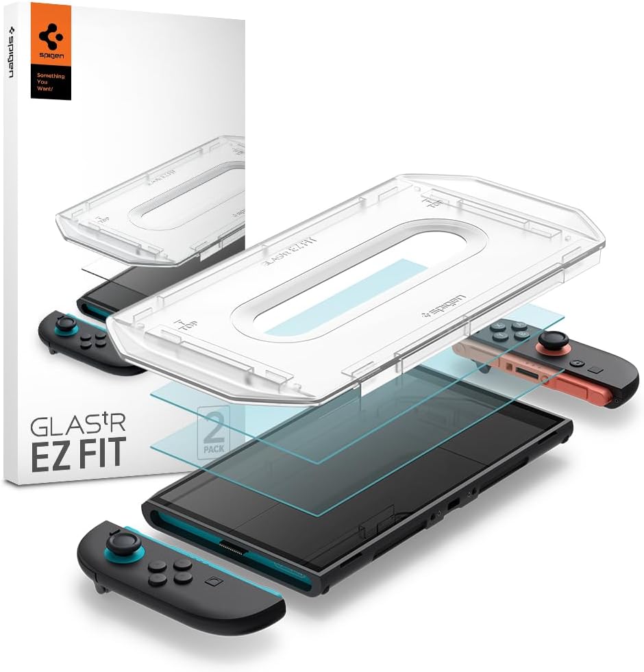 Spigen Tempered Glass Screen Protector [GlasTR EZ FIT] designed for Nintendo Switch 2 (2025) - 2 Pack